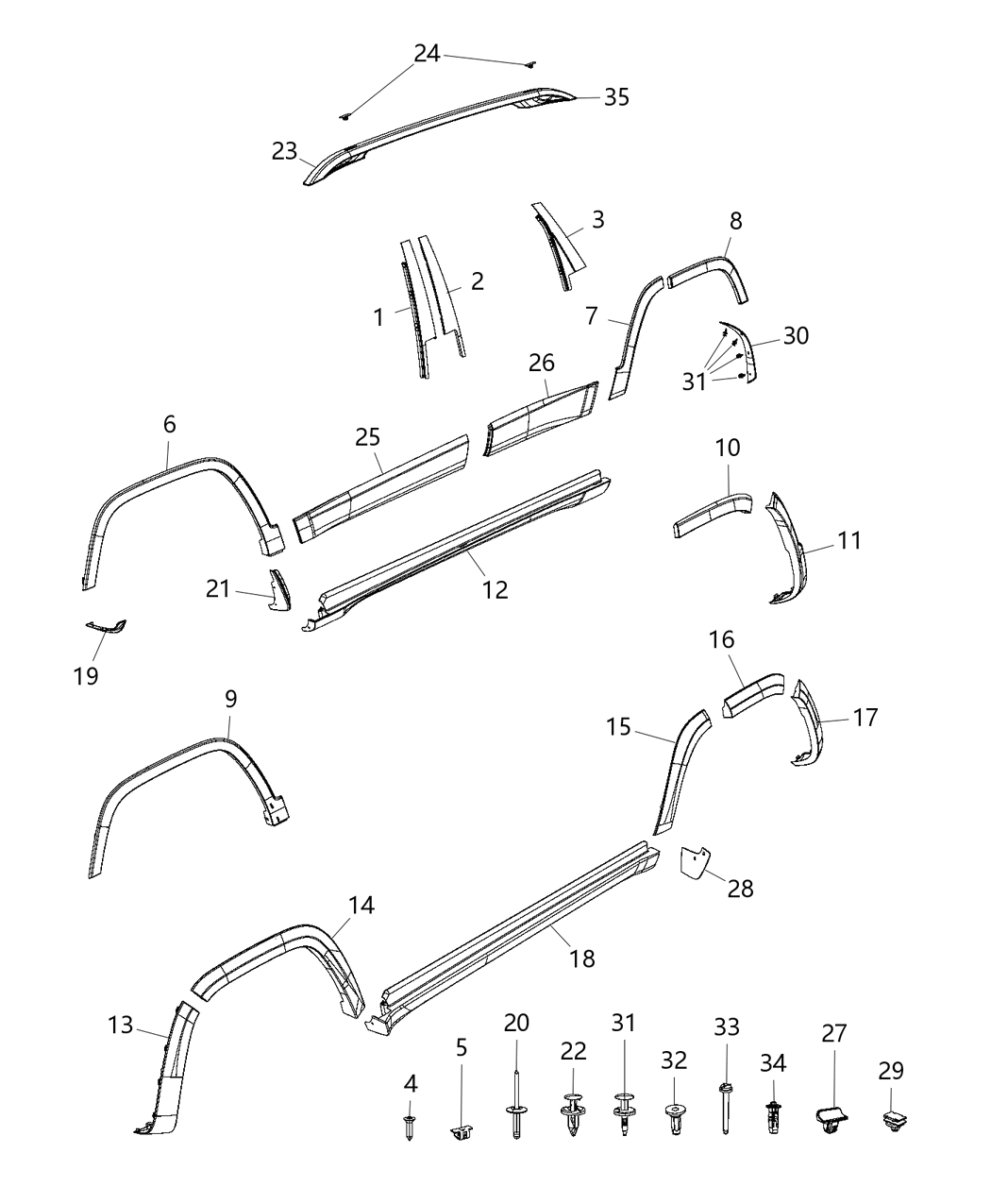Mopar 68261384AA Spat Rear