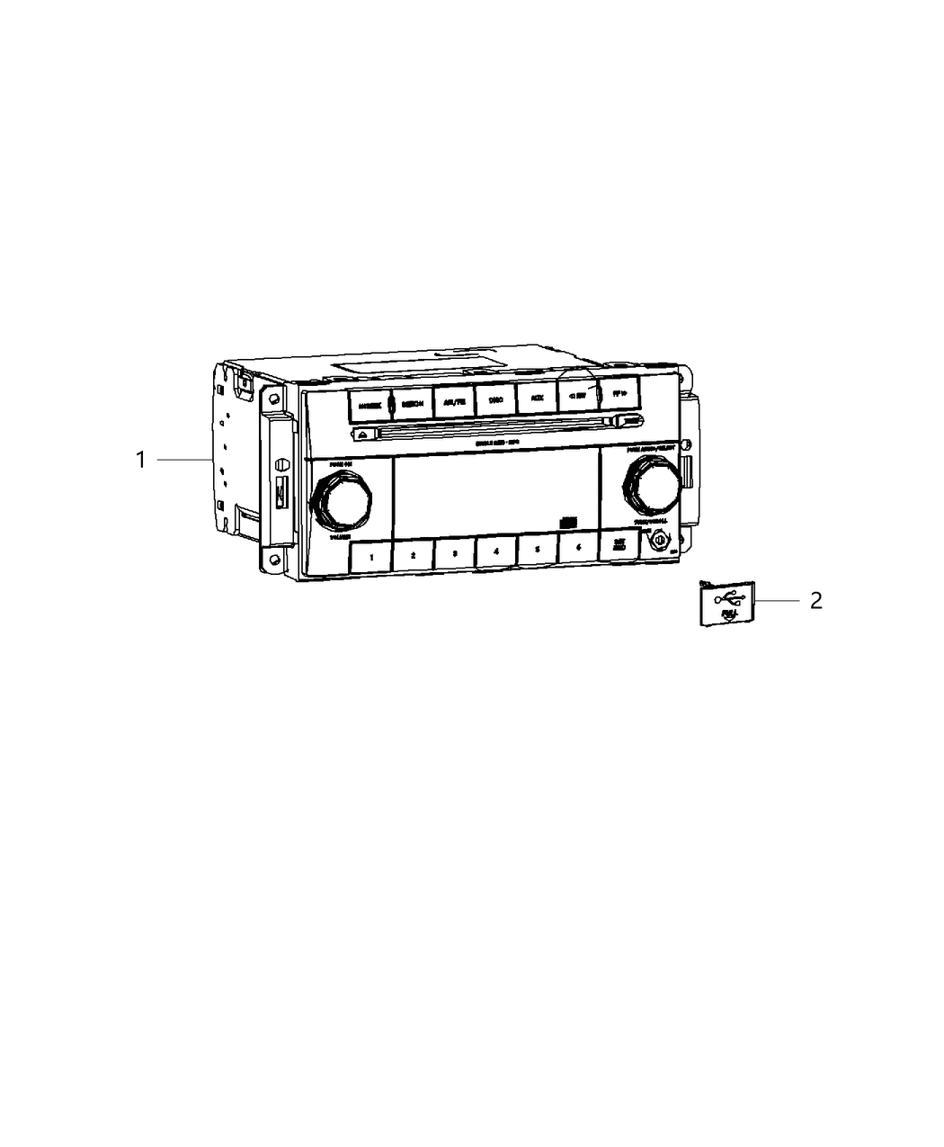 Mopar 5091653AB Radio Multi Media 5091653AB Mopar Radio Multi Media