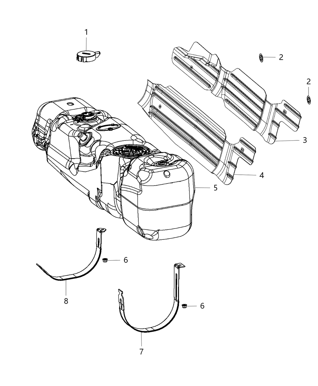 Mopar 68232611AB Shield Fuel Tank Heat 68232611AB Mopar Shield Fuel Tank Heat