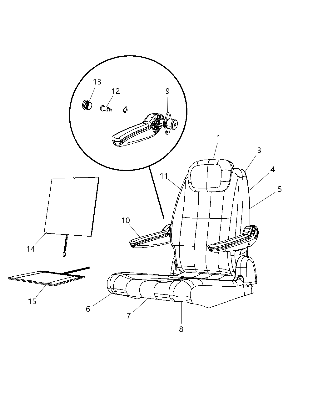 Mopar 1AL811X9AA Sleeve Headrest