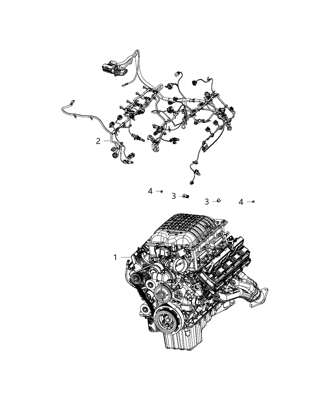 Mopar 5035574AC Wiring Engine 5035574AC Mopar Wiring Engine