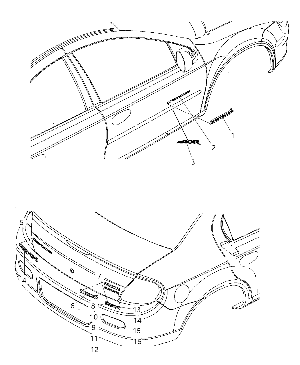 Mopar 5303638AA Nameplate Deck Lid