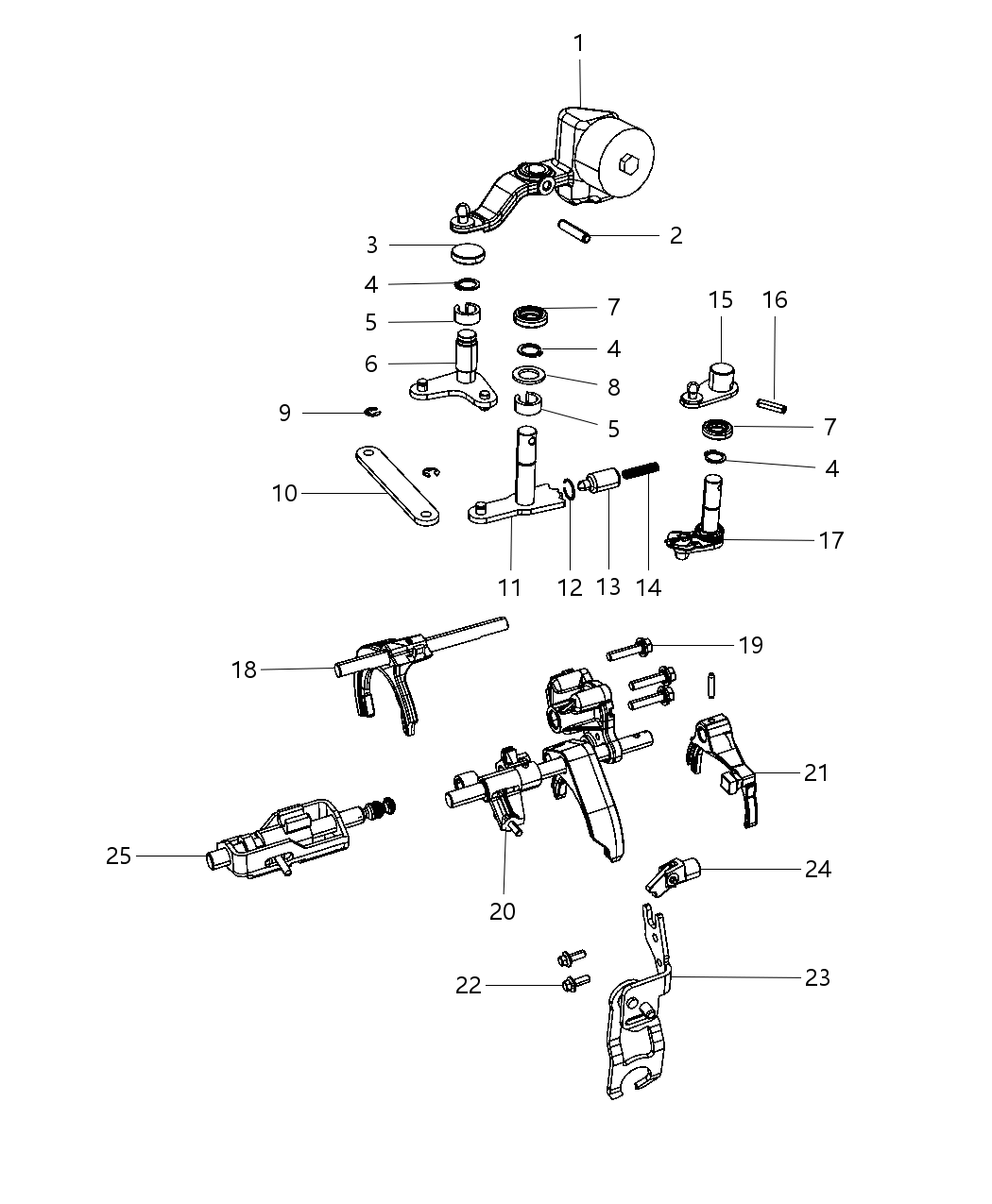 Mopar 5166456AB Lever Assembly Internal Selector