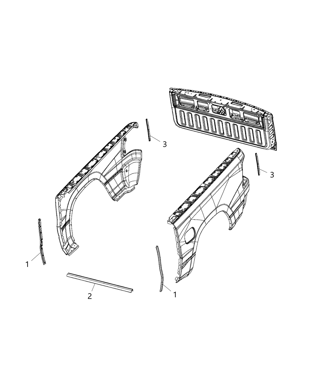 Mopar 68421910AB Seal Tailgate To Body