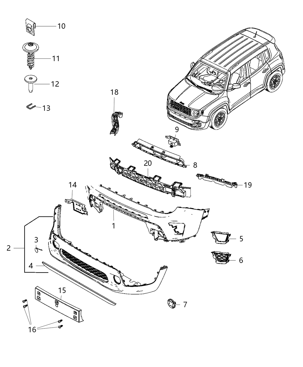 Mopar 6XG32LXHAA Fascia Front Lower