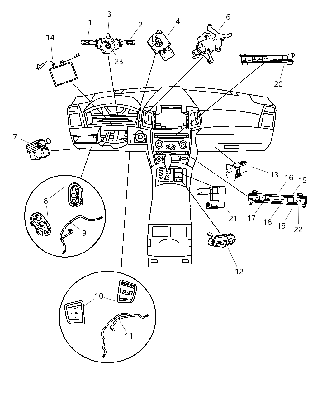 56010668AD Mopar Switch 2 Gang