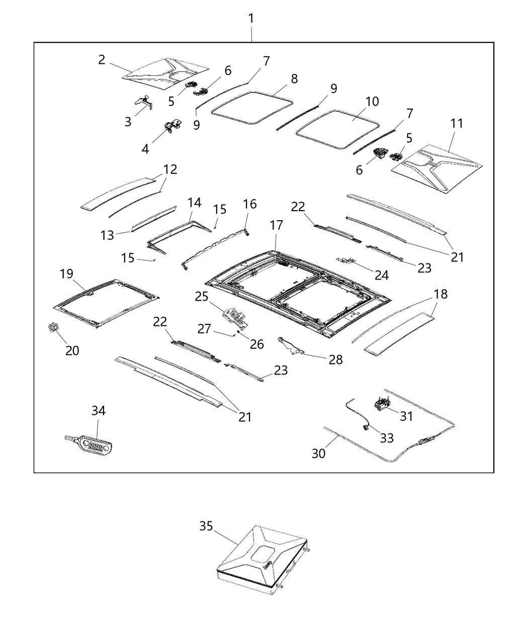 Mopar 68122982AA Screw For Sunroof Motor Mounting