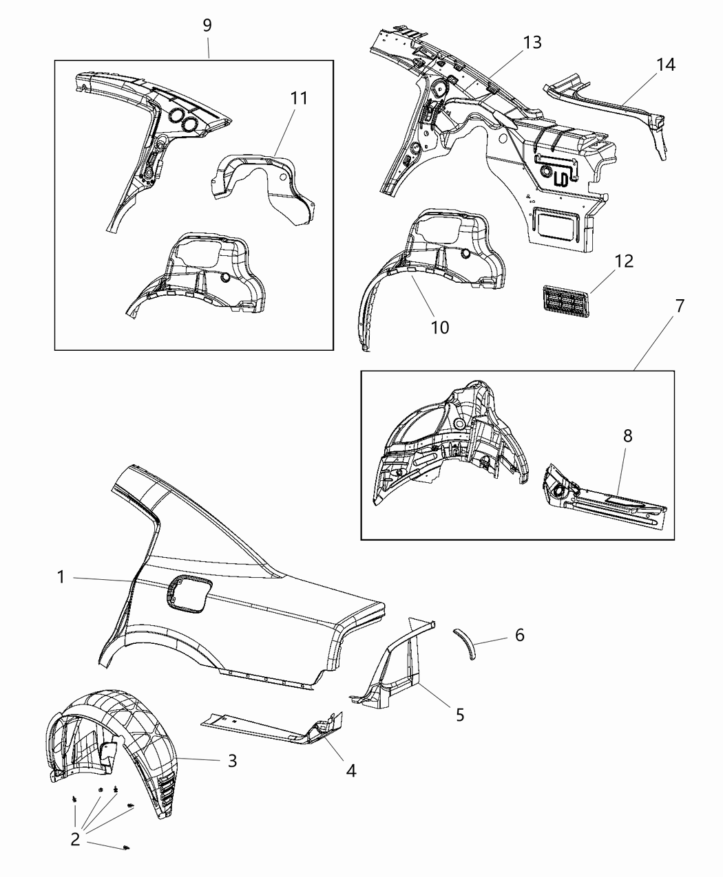 Mopar 68096314AI Reinforcement Bodyside Aperture Rear Inner Mopar 68096314AI Reinforcement Bodyside Aperture Rear Inner