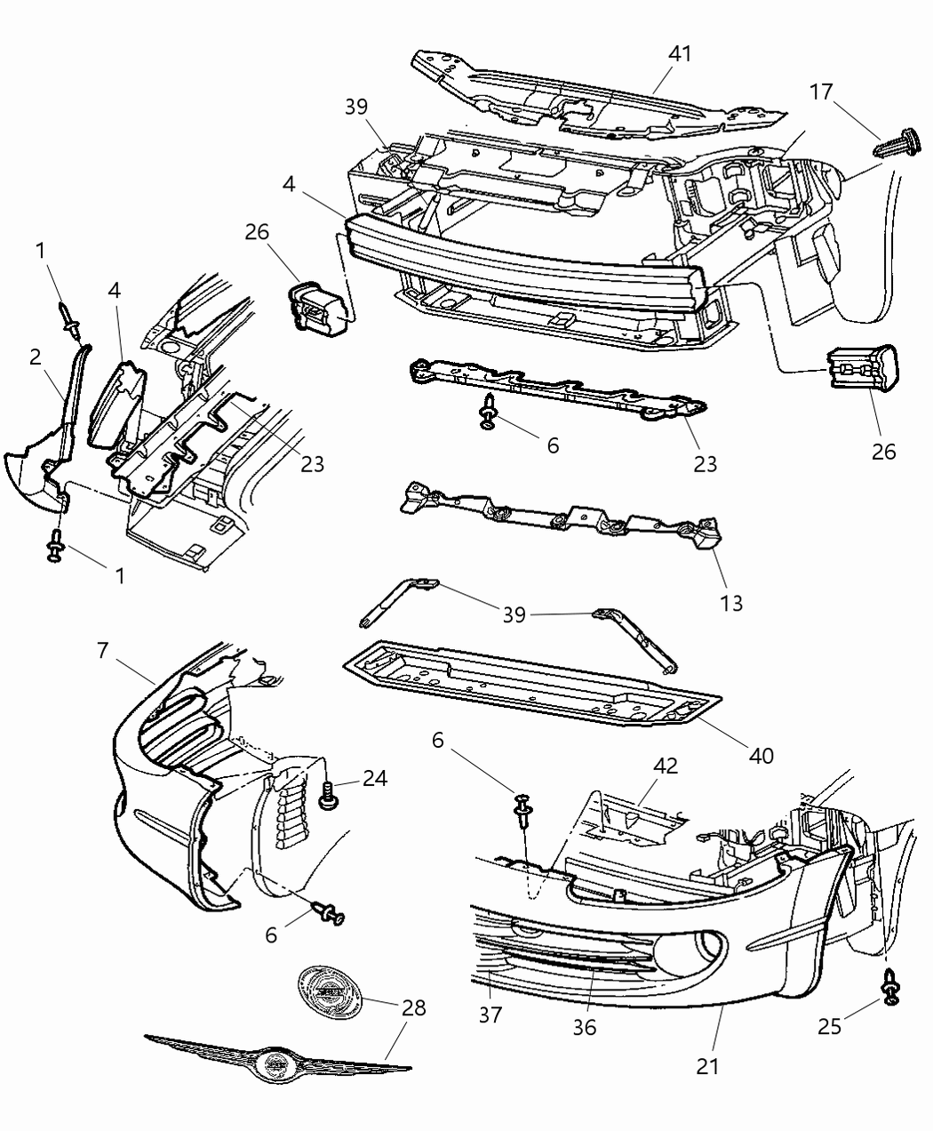 Mopar 4805794AA Extension Fascia To Splash Shield