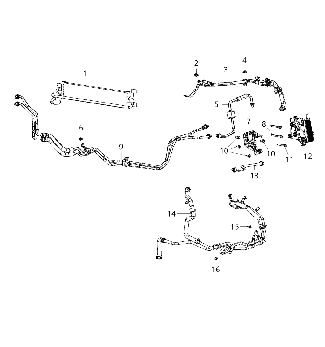 Mopar 68312978AE Hose And Tube Coolant