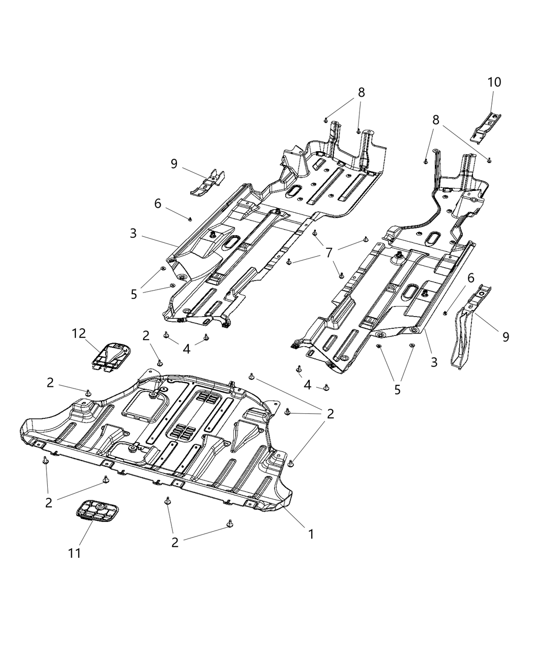 Mopar 68264965AB Shield Floor Pan 68264965AB Mopar Shield Floor Pan