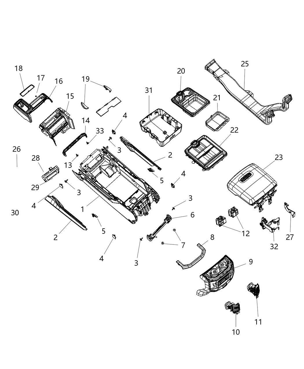 Mopar 52112459AD Wiring Arm Rest Left Includes Wiring Through