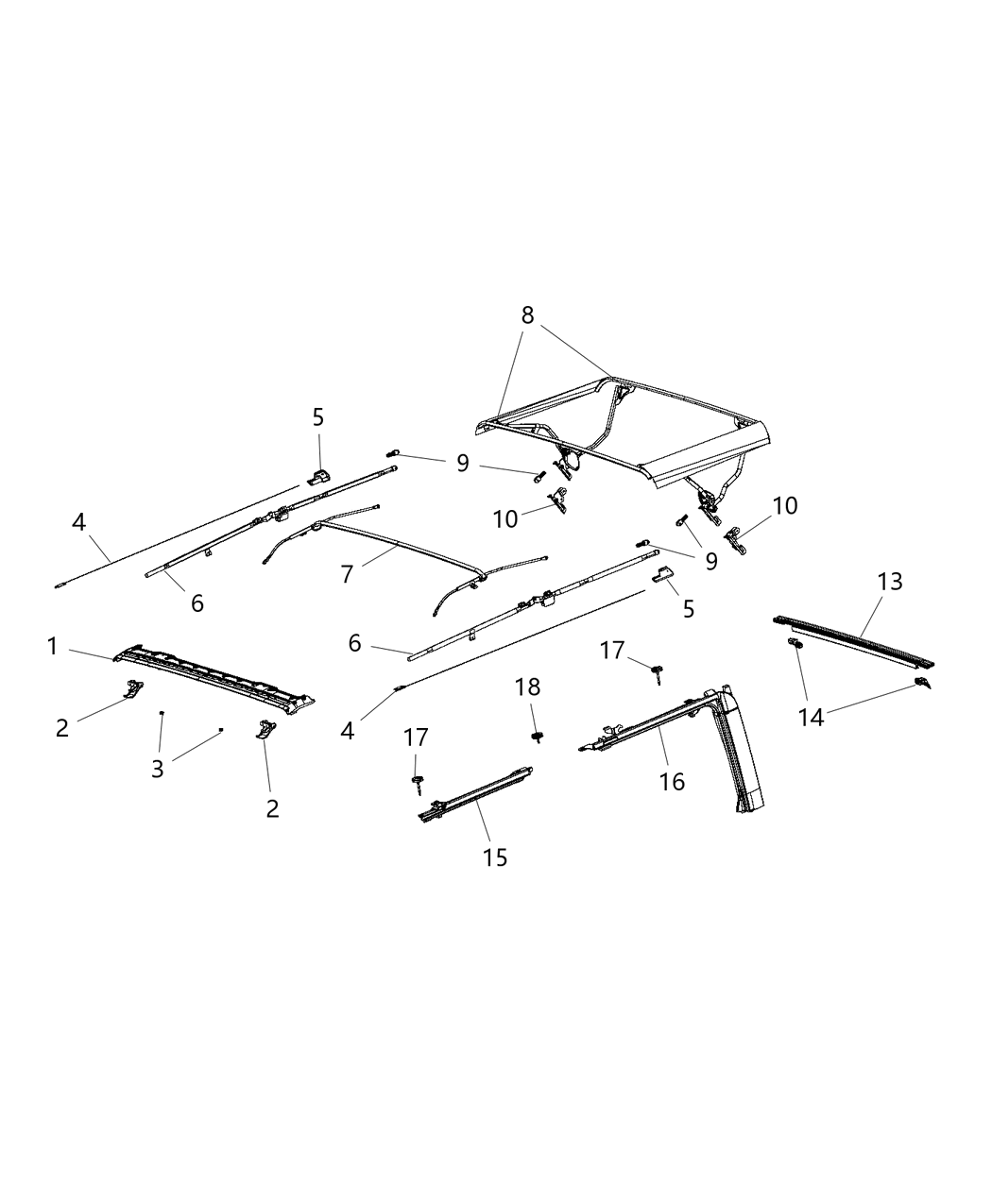Mopar 5182825AF Frame Door Glass