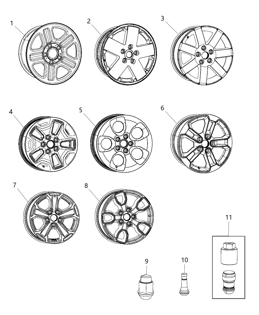 Mopar 6ED73LS1AA Wheel Aluminum