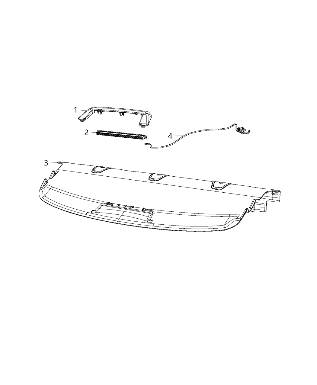 1UX46DX9AP Mopar Panel Rear Shelf