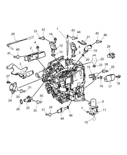 Sending Unit Temperature Gauge Diagram for 5103534AA