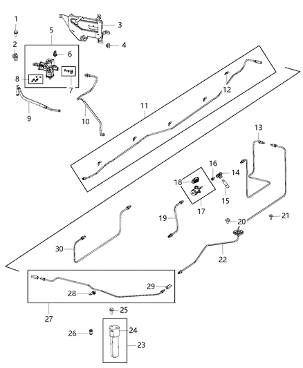 Hose Fuel Chassis To Regulator Diagram for 68141630AB