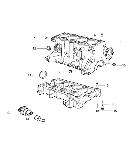 2005 Dodge Stratus Block Short Diagram for 5093711AC