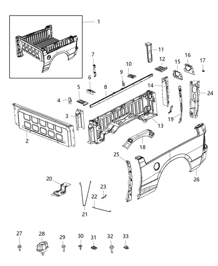 Box Pickup Diagram for 68054899AD