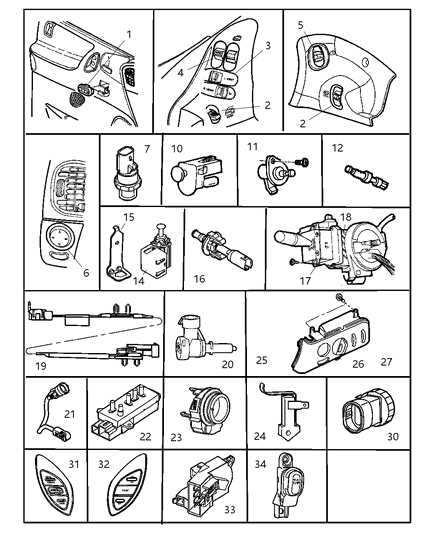 Switch Radio Control Diagram for 4685632AB