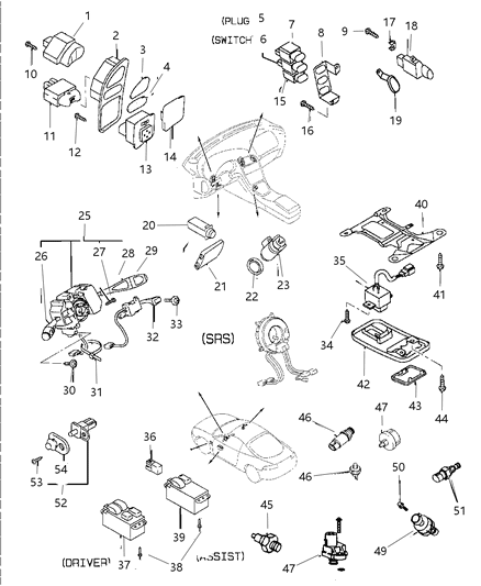 1998 Dodge Avenger Screw Self Tapping M4X16 Diagram for MF453019