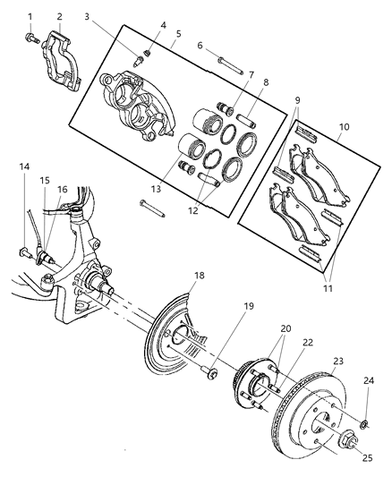 Rotor Brake Diagram for V5019865AA