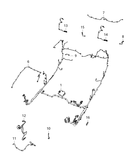 Wiring Header Diagram for 68475611AA