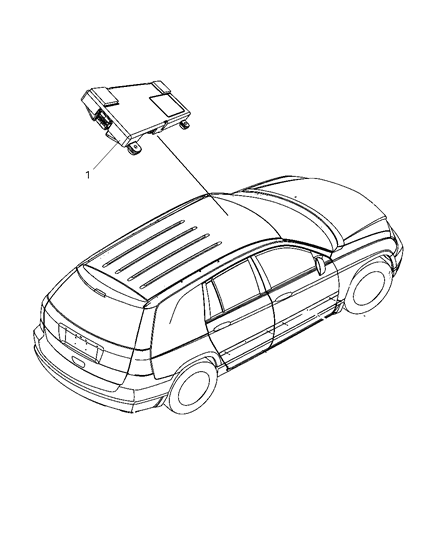 2008 Dodge Durango Module Compass Diagram for 56046034AC