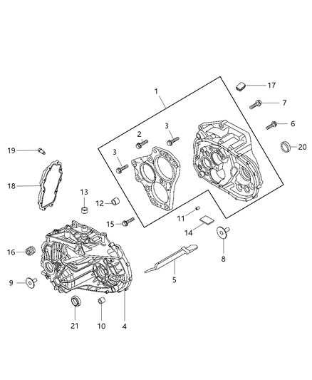 Bolt Hexagon Flange Head M8 Diagram for 68119607AA