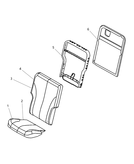 2004 Chrysler Pacifica Cover Rear Seat Cushion Diagram for YM711L2AA