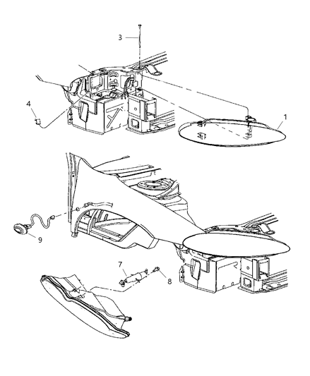 2010 Dodge Ram 2500 Screw Large Round Washer Head Diagram for 6505760AA