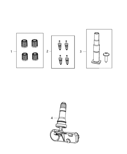 2015 Chrysler 300 Sensor Tire Pressure Diagram for 68157568AA