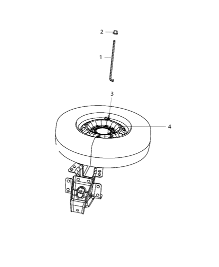 2014 Ram 3500 Wheel Steel Diagram for 68090830AB