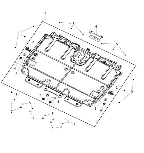 2019 Chrysler Pacifica Cover Assembly Load Floor Diagram for 5RH97DX9AJ