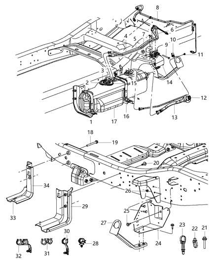 Bracket Diesel Exhaust Fluid Diagram for 52122488AC