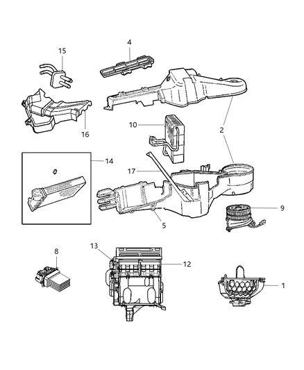 Motor Blower With Wheel Diagram for 4885475AB
