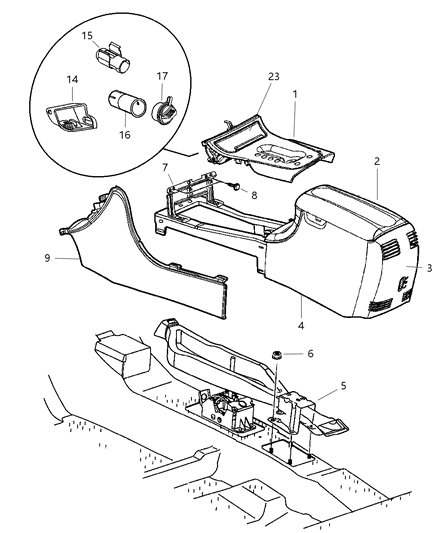 Ash Receiver Quarter Panel Door Panel Diagram for JU27XDV