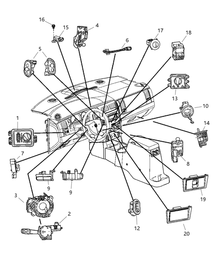 Clockspring Diagram for 56049795AA