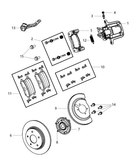 Rotor Brake Rear Diagram for 4721677AA