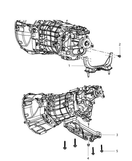 1996 Dodge B1500 Mount Transmission Diagram for 5180484AB