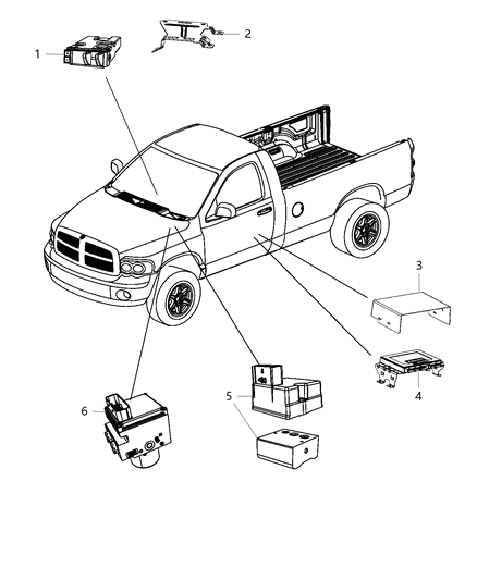 2004 Jeep Liberty Module Air Suspension Diagram for 56029593AD