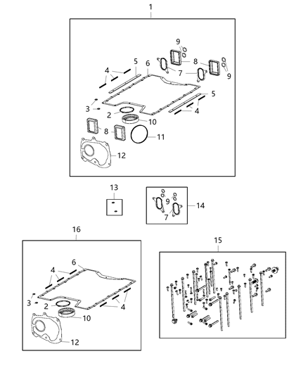 Fastener Kit Supercharger Diagram for 68271009AA