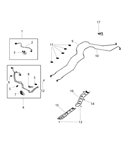 2008 Jeep Commander Bundle Fuel Supply And Vapor Line Diagram for 52029701AE