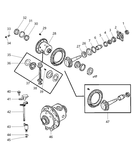 Gear Kit Ring And Pinion Diagram for 5143812AB
