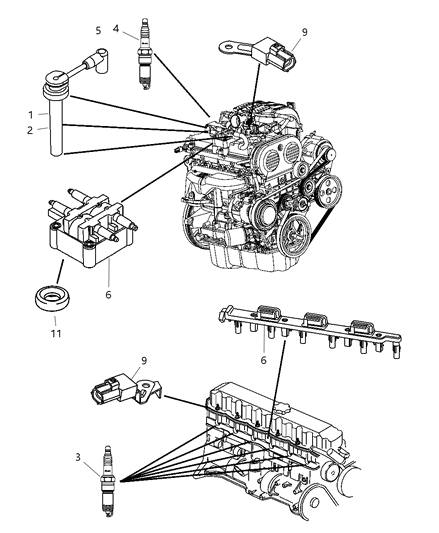 Cable Ignition Diagram for 56041818AD