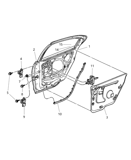 2011 Ram 1500 Water Shield Rear Door, Passenger Side Diagram for 4780248AB