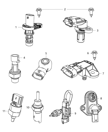 Switch Oil Pressure Diagram for 68070741AB