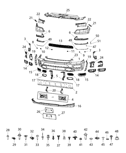 1985 Dodge Ramcharger Nut M8.0 X 1.25 X 25.37L X 17.27W Diagram for 6512181AA