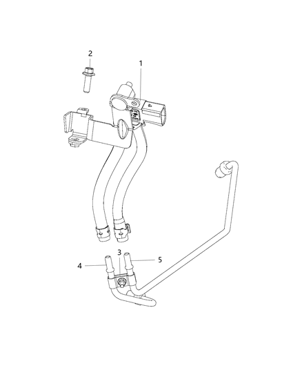 2020 Jeep Wrangler Tube Pressure Front Diagram for 68160670AA