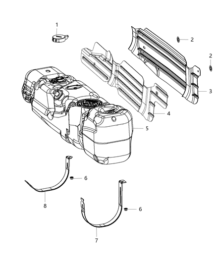 2019 Ram 2500 Shield Fuel Tank Heat Diagram for 68232605AC